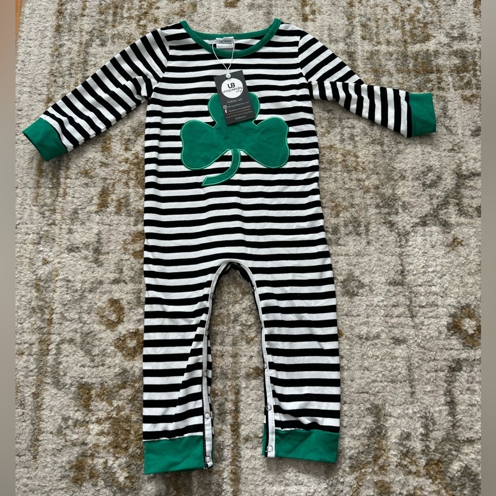 NWT Unique Baby 18-24M Clover Leaf Onesie​​
